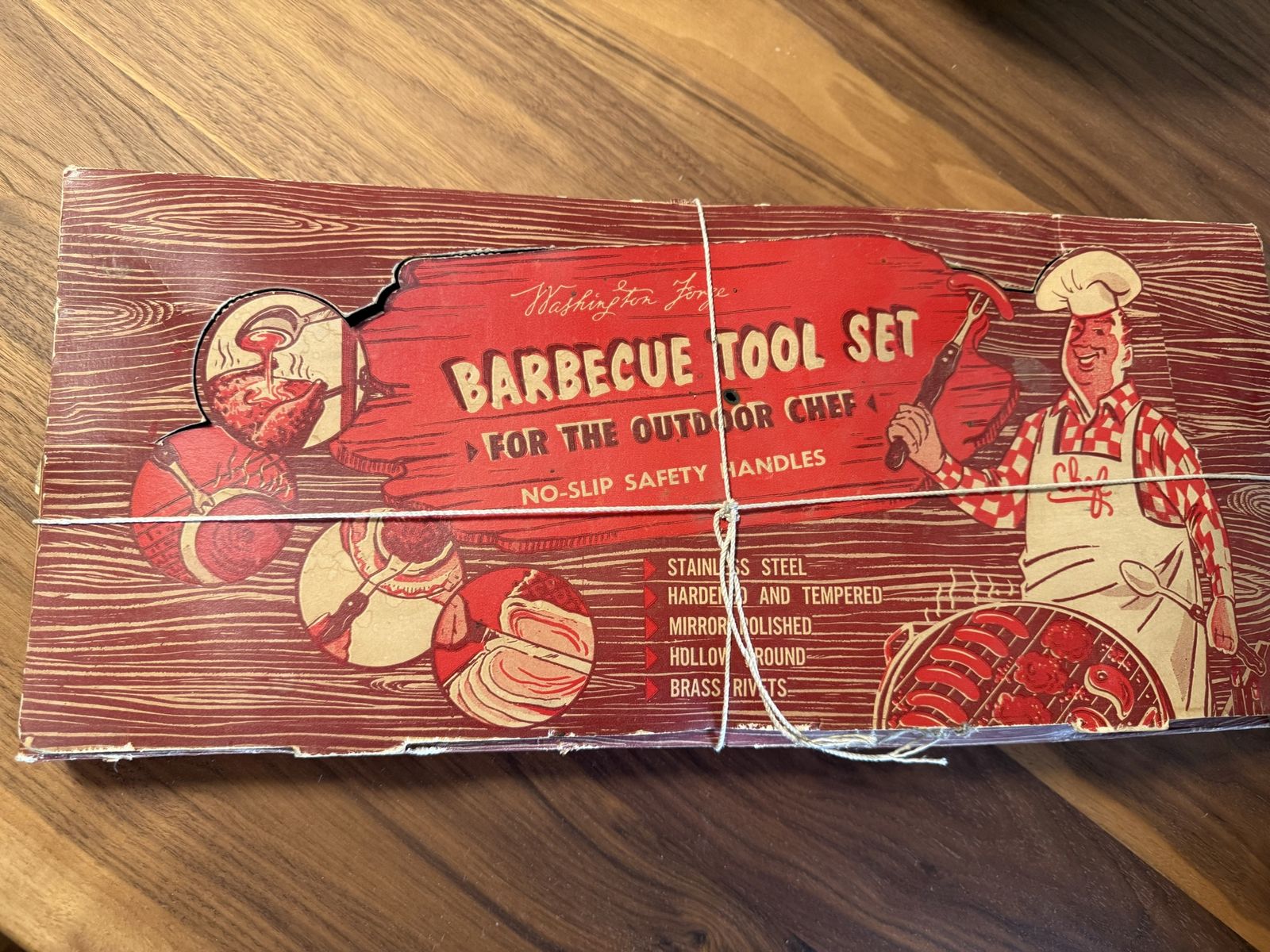 Vintage BBQ set. 1950s? Comes with original box. $75 OBU Cash only