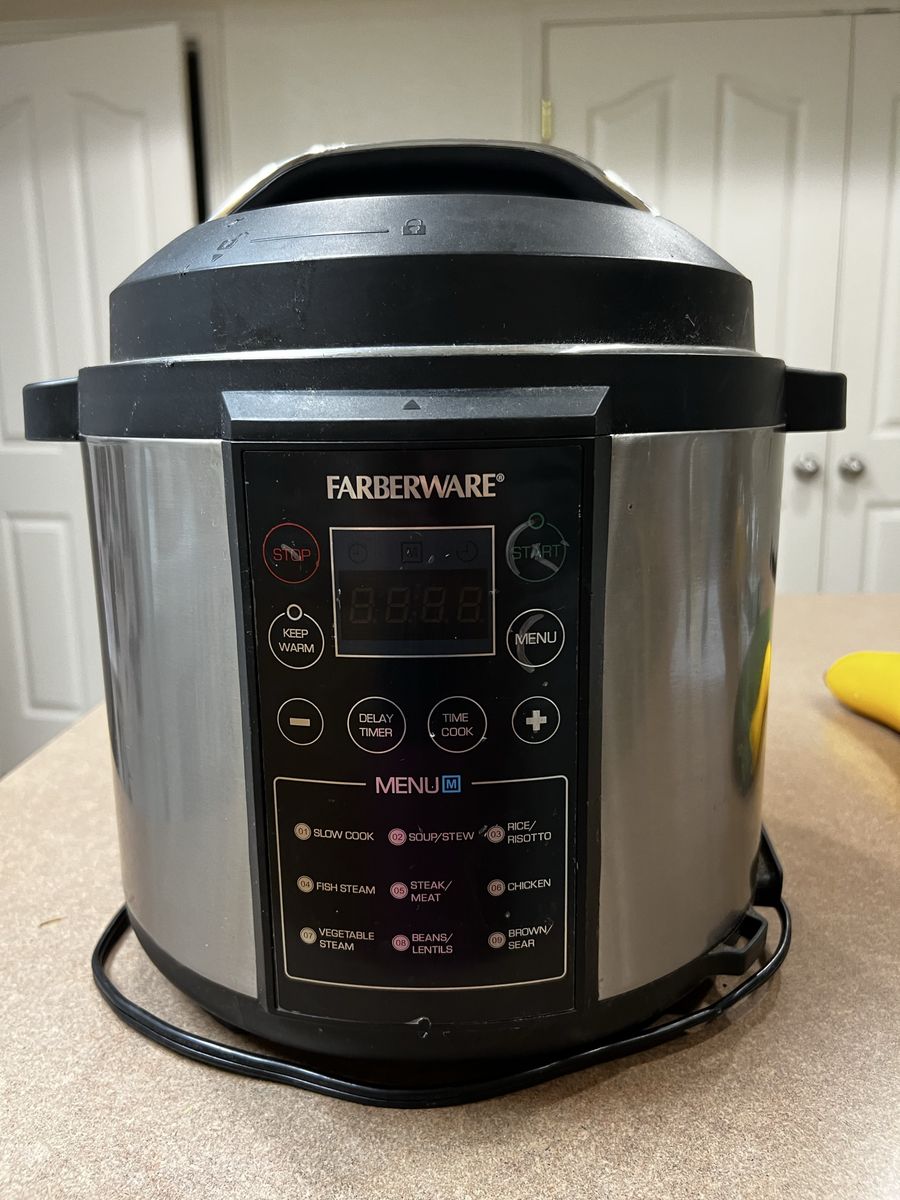 Farberware Multi-Functional Pressure Cooker Slow Cooker Rice Cooker Steamer - Stainless Steel