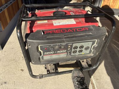 Predator 3200/4000 Watt Portable Gas Generator - Low Use, Excellent Running Condition