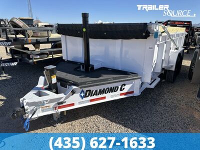 7x14 Diamond C LPT 207 Dump Trailer - 32" Sides - 15.5K GVWR - 14 Ply Tires, Board Brackets, Long Arm Tarp