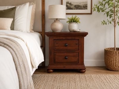 Broyhill Quality Furniture Wood 2-Drawer Nightstand / Accent Table