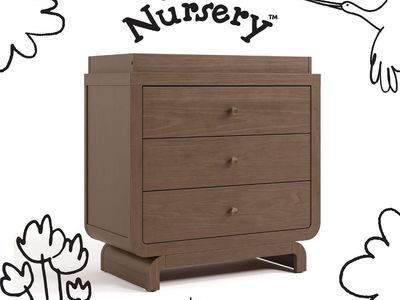 Storkcraft Santorini 3 Drawer Chest with Changing Topper, Hazelnut - New in Box
