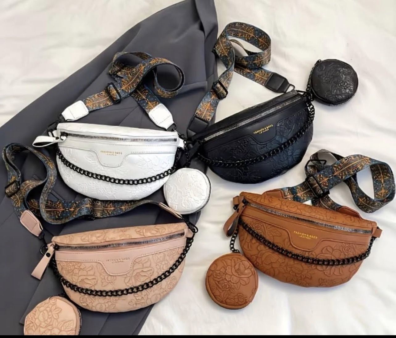 Fashion Bags Leather Floral