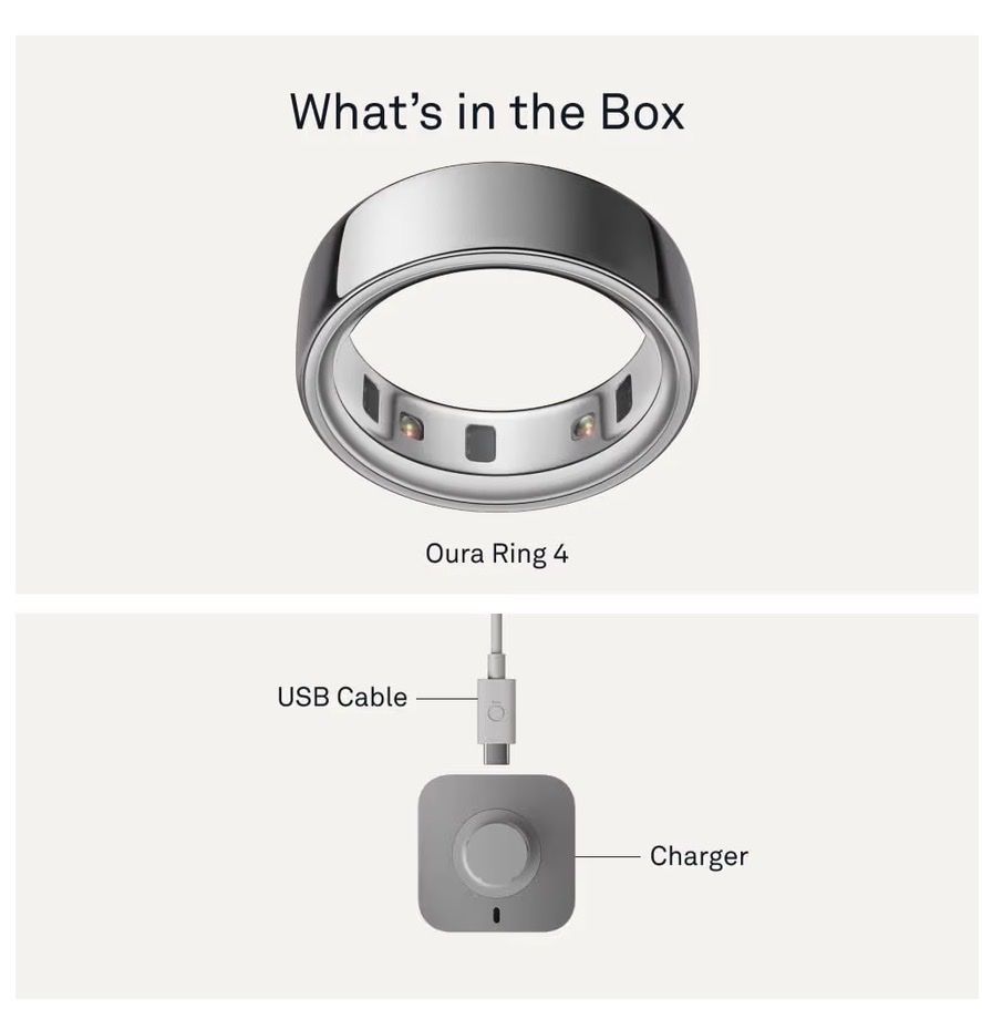 Oura ring gen 4 silver size 9