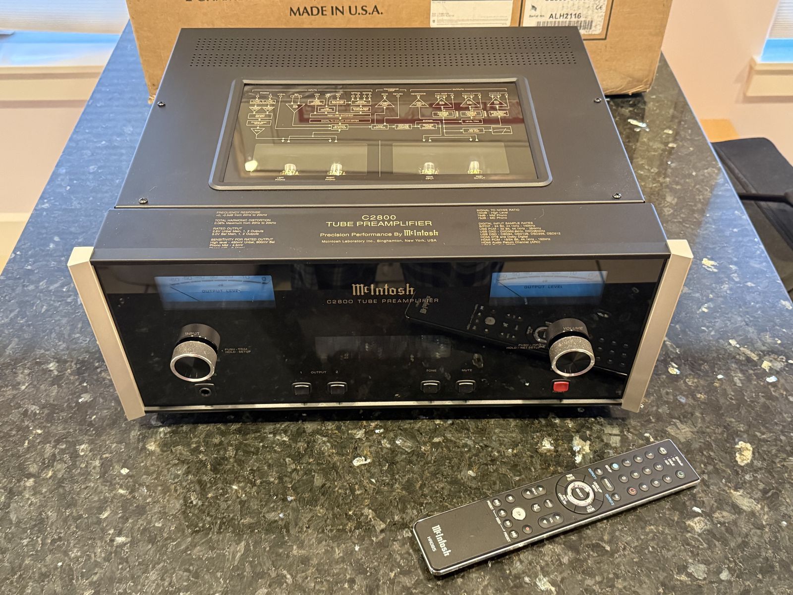 McIntosh C2800 Tube Preamplifier - Dealer Demo - Mint