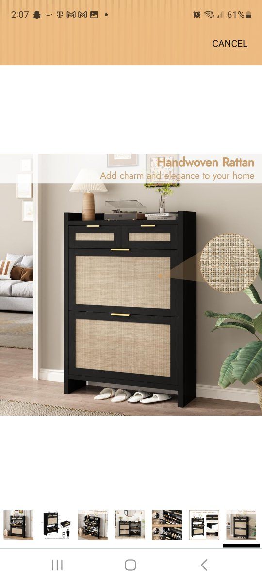 hoe Storage Cabinet with 2 Drawers & 2 Flip Drawer