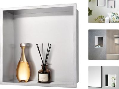 12" x 12" Brushed Nickel Shower Niche Wall Insert