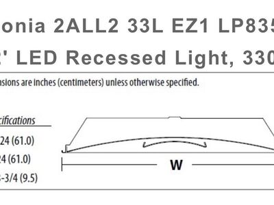 Lithonia 2ALL2 33L EZ1 LP835 2'x2' LED