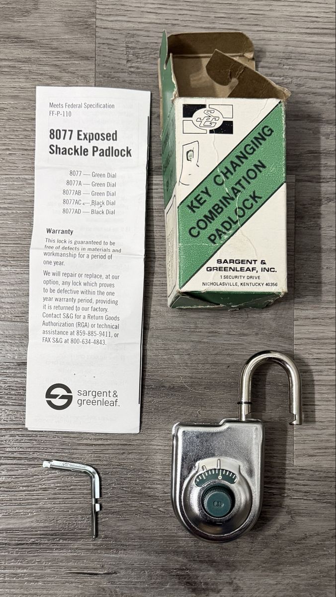 Sargent & Greenleaf 8077A High Security Changeable Combination Padlock
