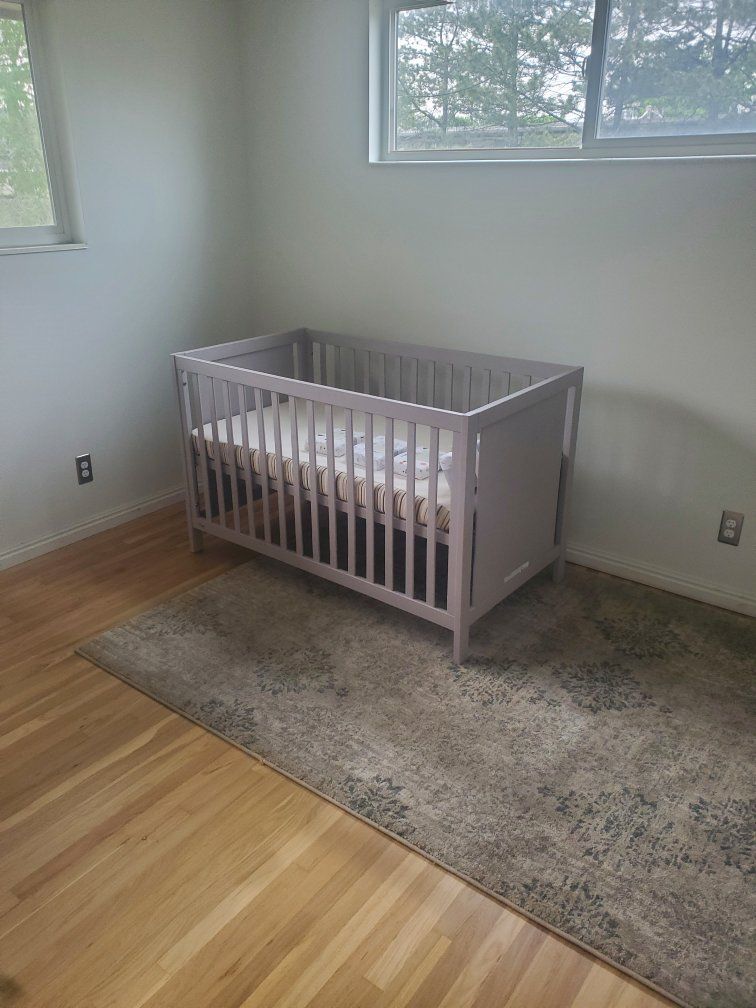 Used Baby Crib, Gray - no mattress