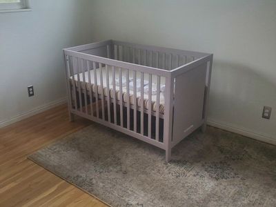 Used Baby Crib, Gray - no mattress