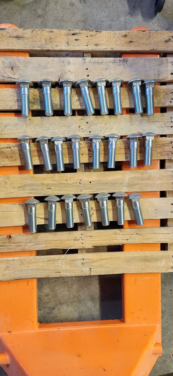 (22) Carriage Bolts, 4-1/2" Long x 1-1/4" Wide