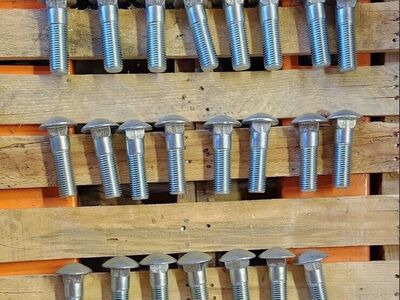(22) Carriage Bolts, 4-1/2" Long x 1-1/4" Wide