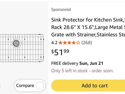Stainless Steel Kitchen Sink Protector Rack with Strainer, 28.5" x 15.6" - Large Metal Grate