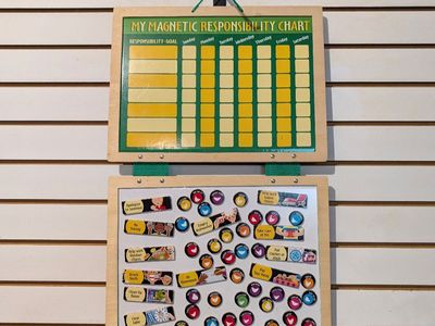 Melissa & Doug My Magnetic Responsibility Chart Wooden Chore Board