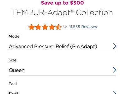 Queen Tempur-Pedic ProAdapt Cloud Technology