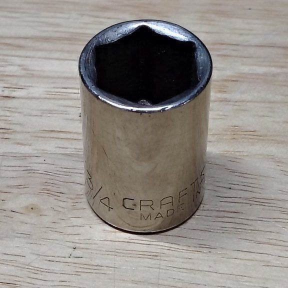 Craftsman 1/2" Drive 3/4“ SAE Socket