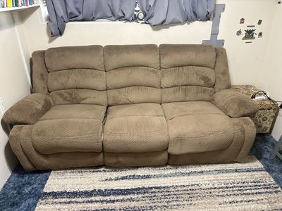 Brown Reclining Sofa