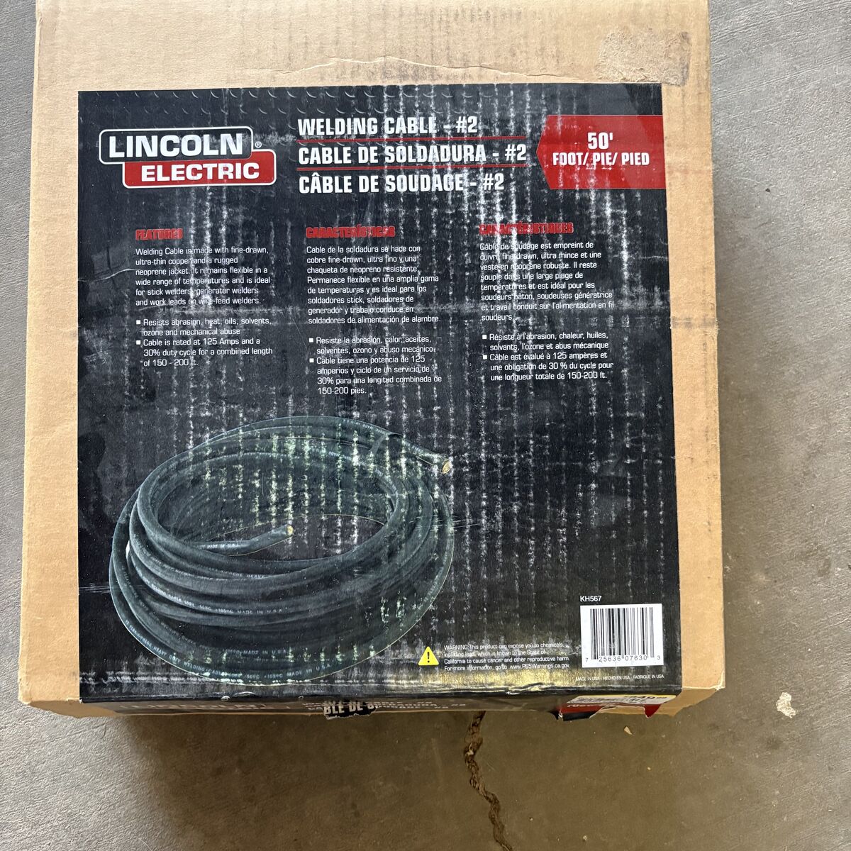 Lincoln welding cable
