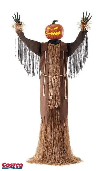 Halloween 10' Scarecrow Pumpkin Reaper Tombstone Graveyard Cemetery Home Decor Decoration Prop