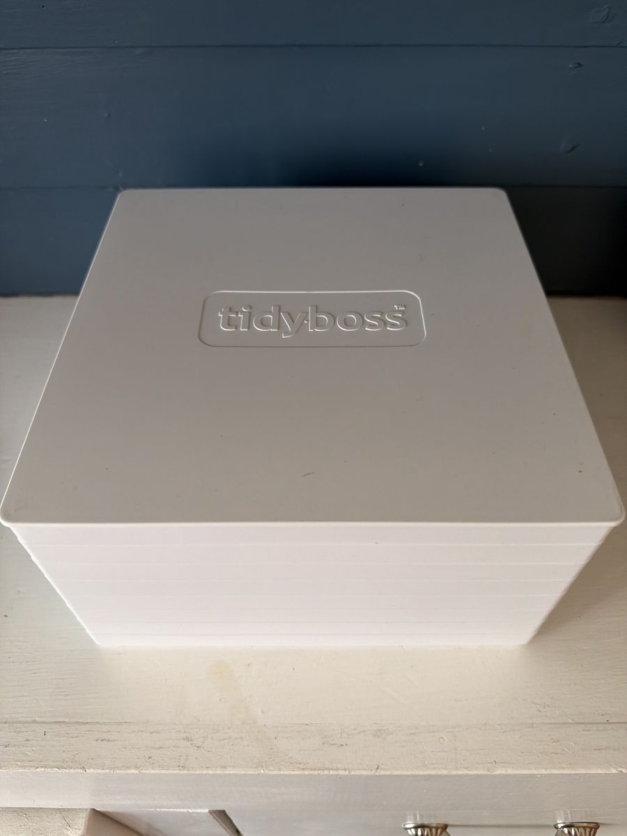 Tidyboss White Storage Box Plastic Container Organizer with Lid