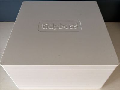 Tidyboss White Storage Box Plastic Container Organizer with Lid