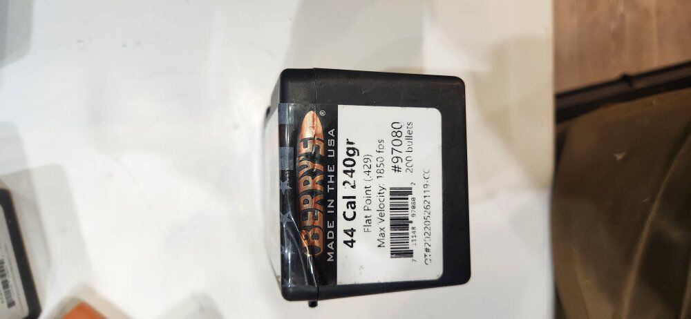 Berry's bullets #97080, .44 caliber, 240gr FP