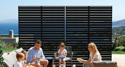 New- Black Metal Privacy Screen Qty 2 Price Reduced!