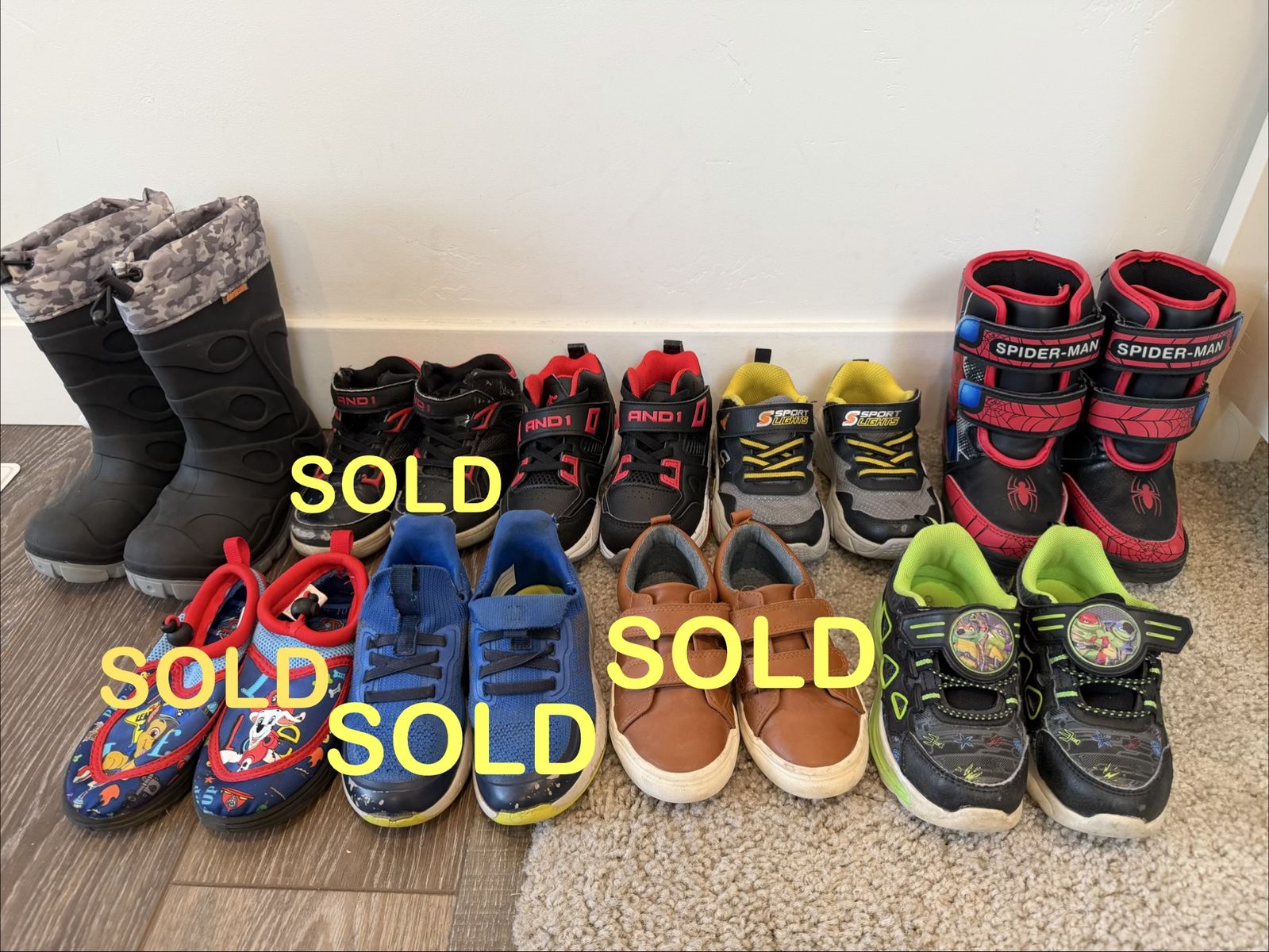 Assorted Kids Shoes Size 9