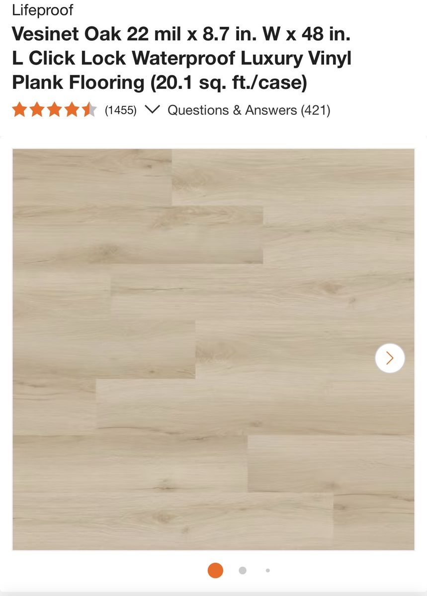 Lifeproof vinyl flooring