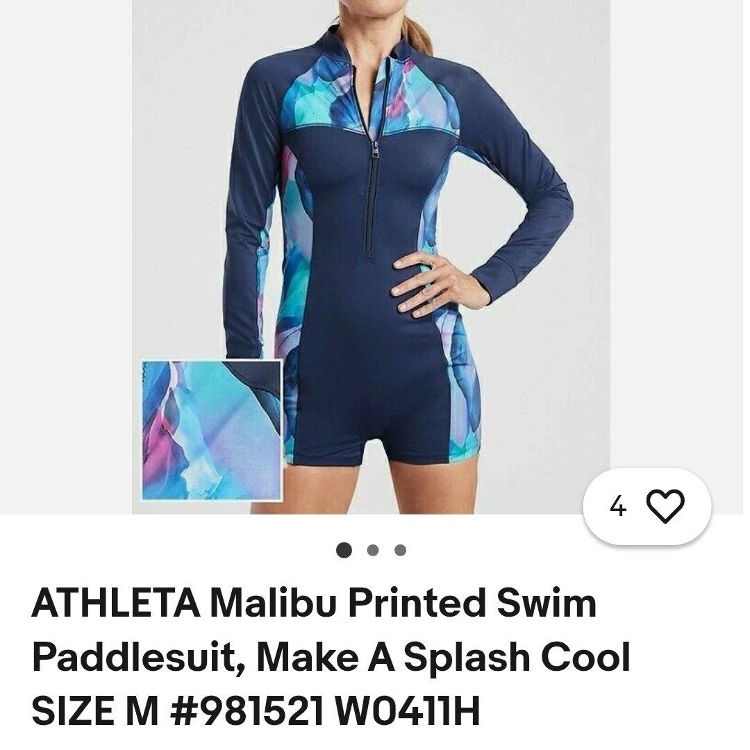 Athleta Malibu Swimsuit / Paddlesuit Womens S