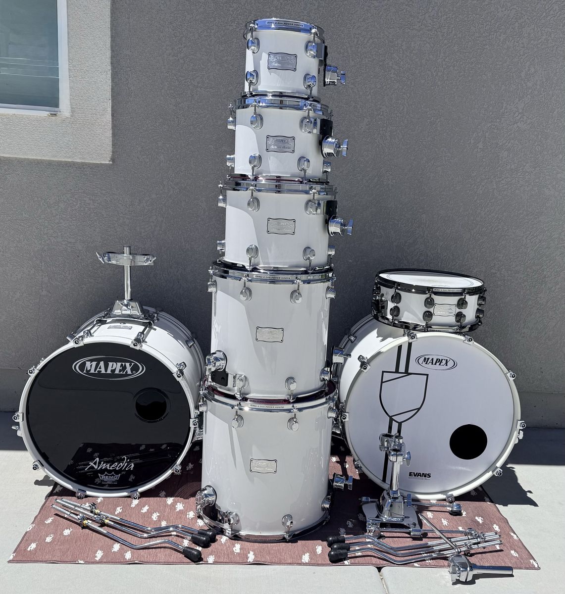 8 Pc Mapex Saturn 3 Drum Set, one owner