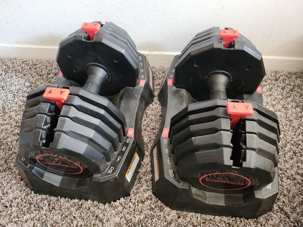 Weider Adjustable Dumbbells 10-50lbs