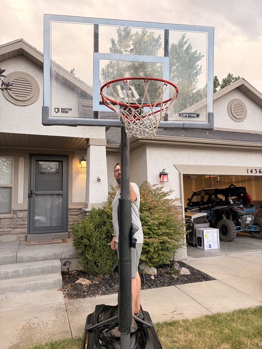 Lifetime Shatter-Proof Adjustable Portable Basketball Hoop System