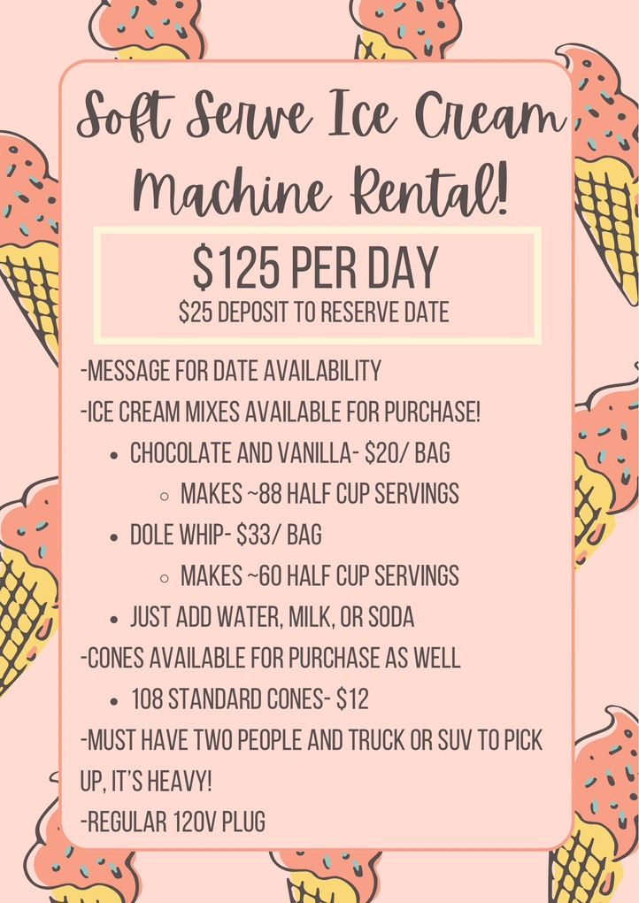 Ice Cream Machine For Rent