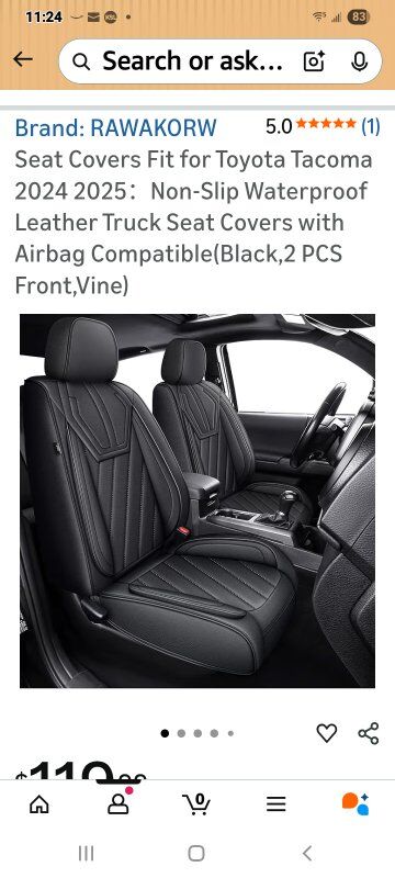 New in Package! Toyota Tacoma Seat Covers (FRONT)