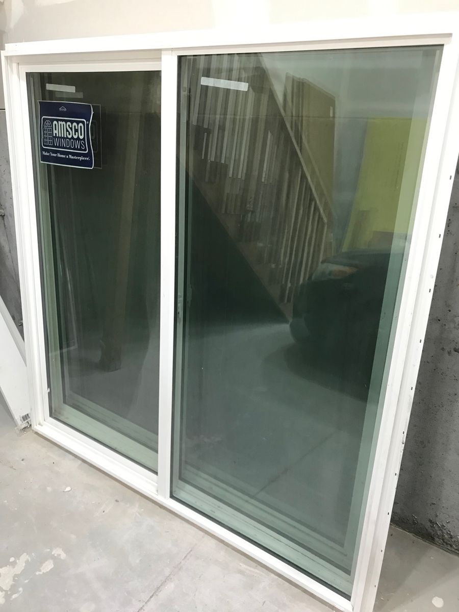 AMSCO 60" x 60" Double Pane Vinyl Sliding Window - White