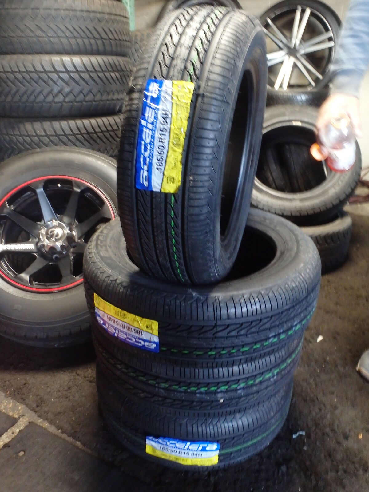 185/60R15 ACCELERA RADIAL SET OF NEW TIRES