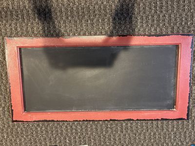 Rustic Red Framed Chalkboard - Decorative Message Board