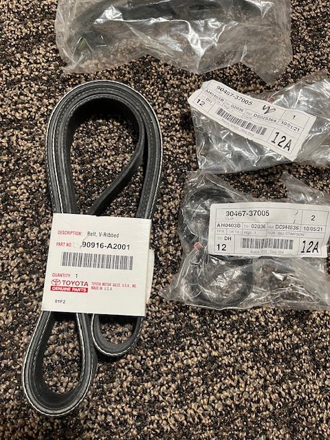 Serpentine Belt, Thermostat & Housing, PCV Hose, Radiator Cap, Radiator Hose Clamps for 2nd Gen Toyota Tacoma