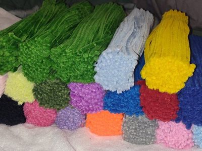 1900 Assorted Chenille Stems Pipe Cleaners, 12" Fuzzy Craft Wires, Multi-Color Flexible DIY Supplies