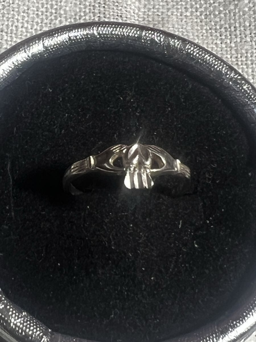 Sterling Silver Claddagh Ring with Crown Design