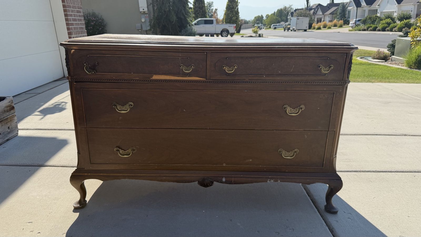 Solid wood vintage dresser