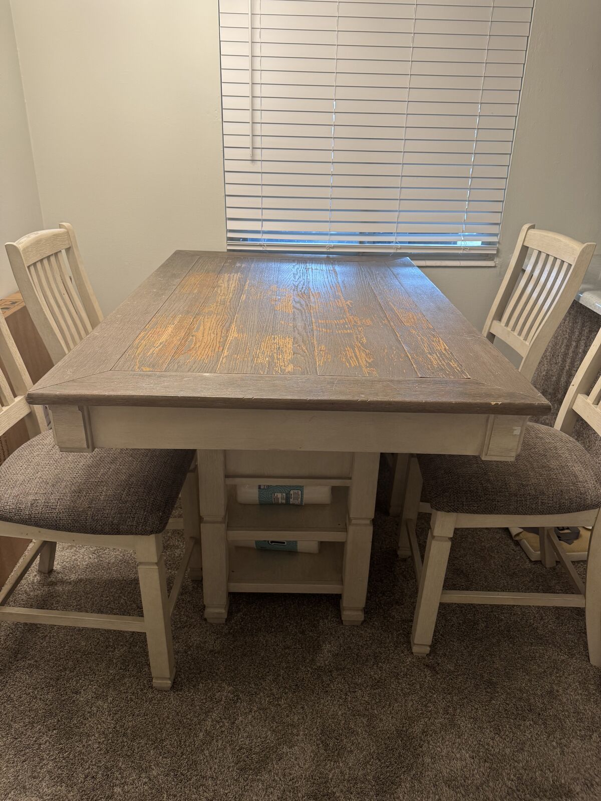Dining table and chairs