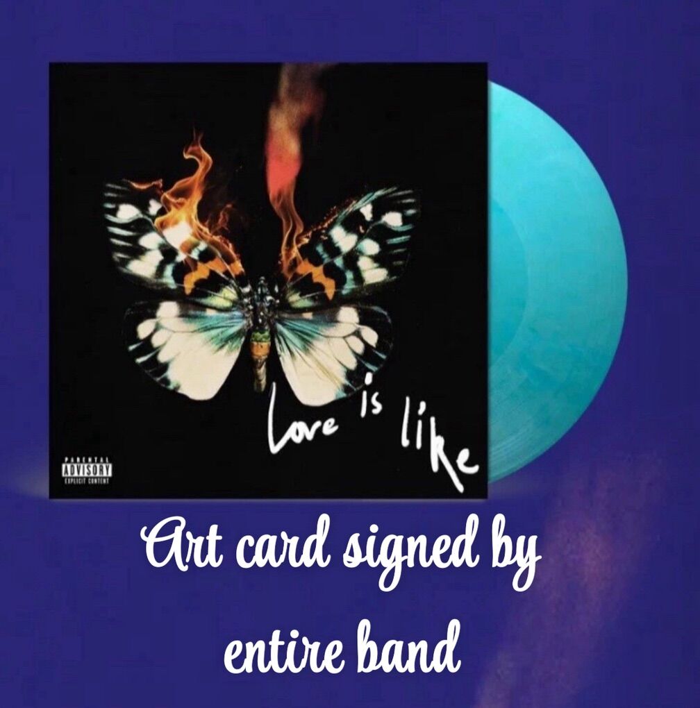 Maroon 5-SIGNED Love Is Like-Sea Breeze Blue Vinyl