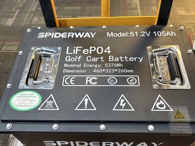 Spiderway 48V Golf Cart Lithium Batteries - Qty 2