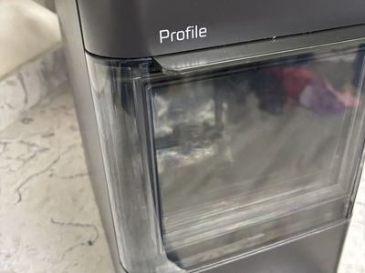# GE Profile Opal 2.0 Nugget Counter Top Ice Maker XPIO13SW1BB Black with a Black Side Tank