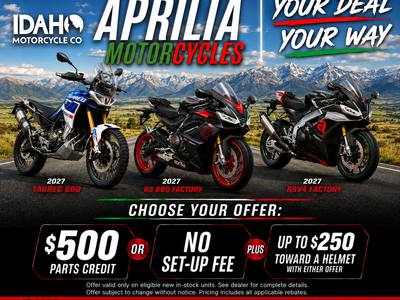 Aprilia Your Deal Your Way @ Idaho Motorcycle Company August 2026