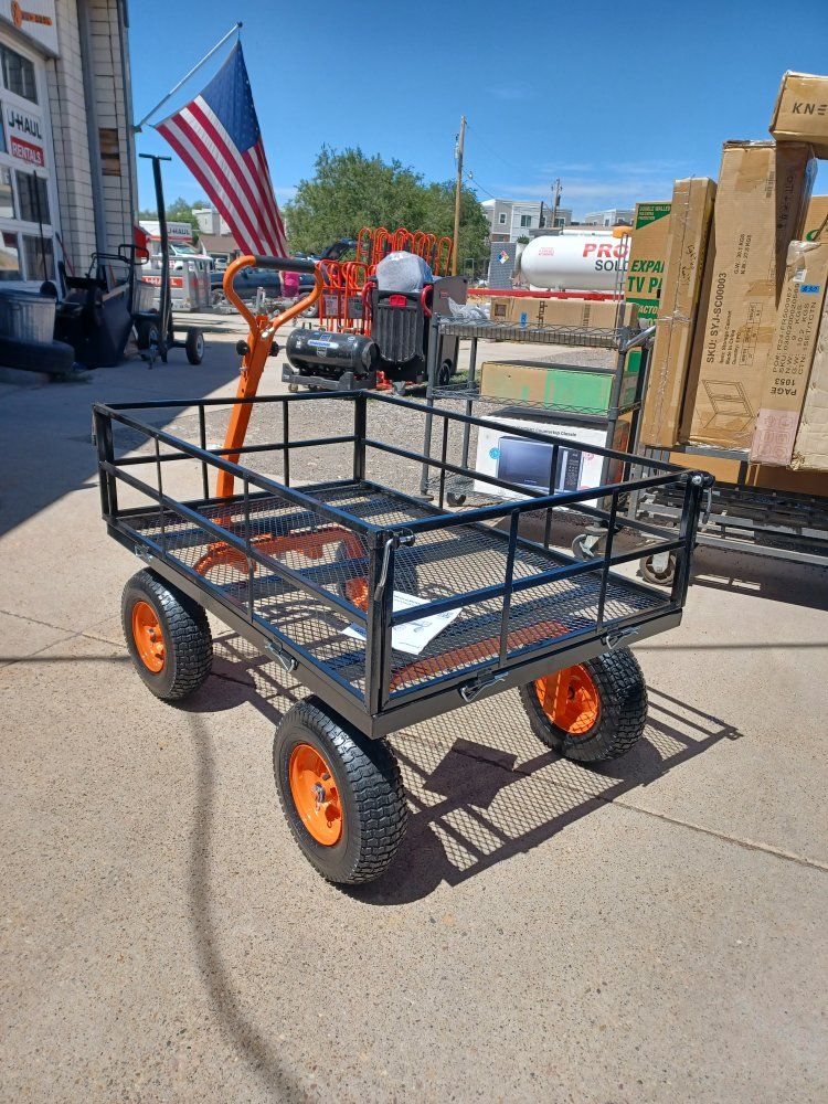 GARVEE Mesh Garden Cart Utility Wagon with Removable Sides