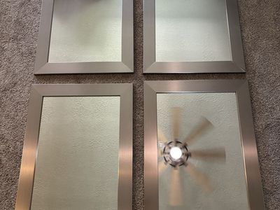 4 Modern Brushed Nickel Framed Mirrors – 24” x 36” – $15 Each or $50 for All Four